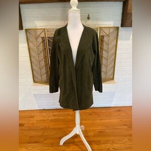 J Crew Olive Green Open Front Blazer